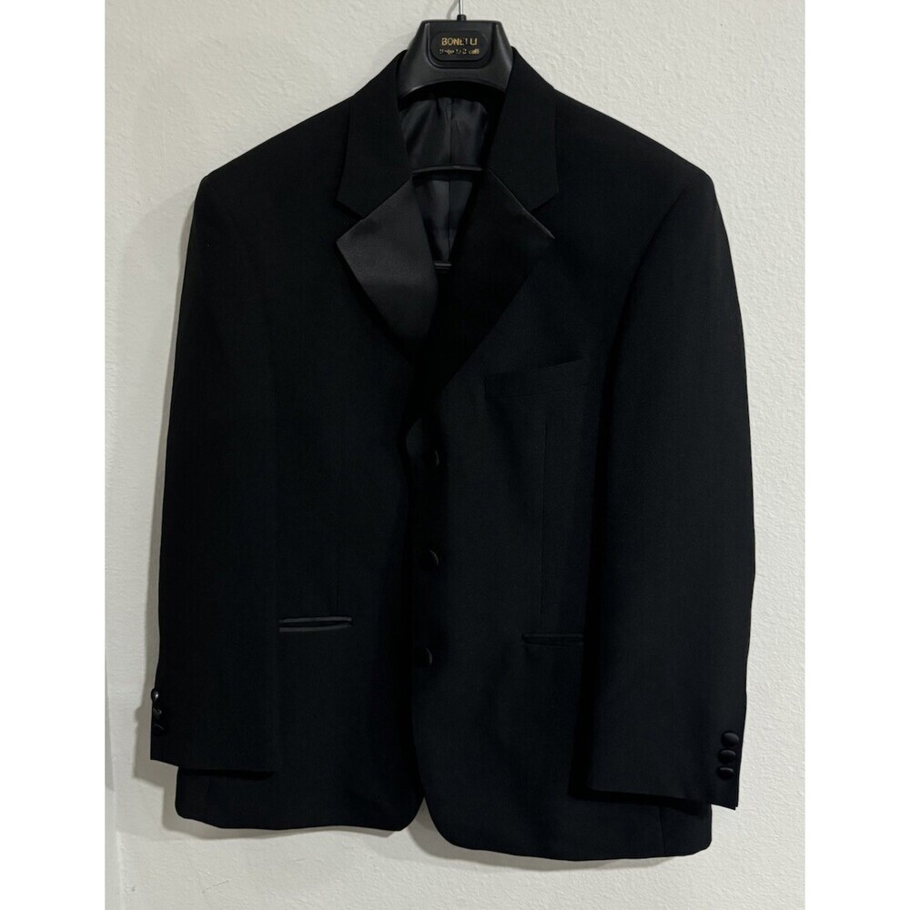 NEW Soprano Men's Size 42S Black Sports Coat Blazer Suit Jacket 3 Button